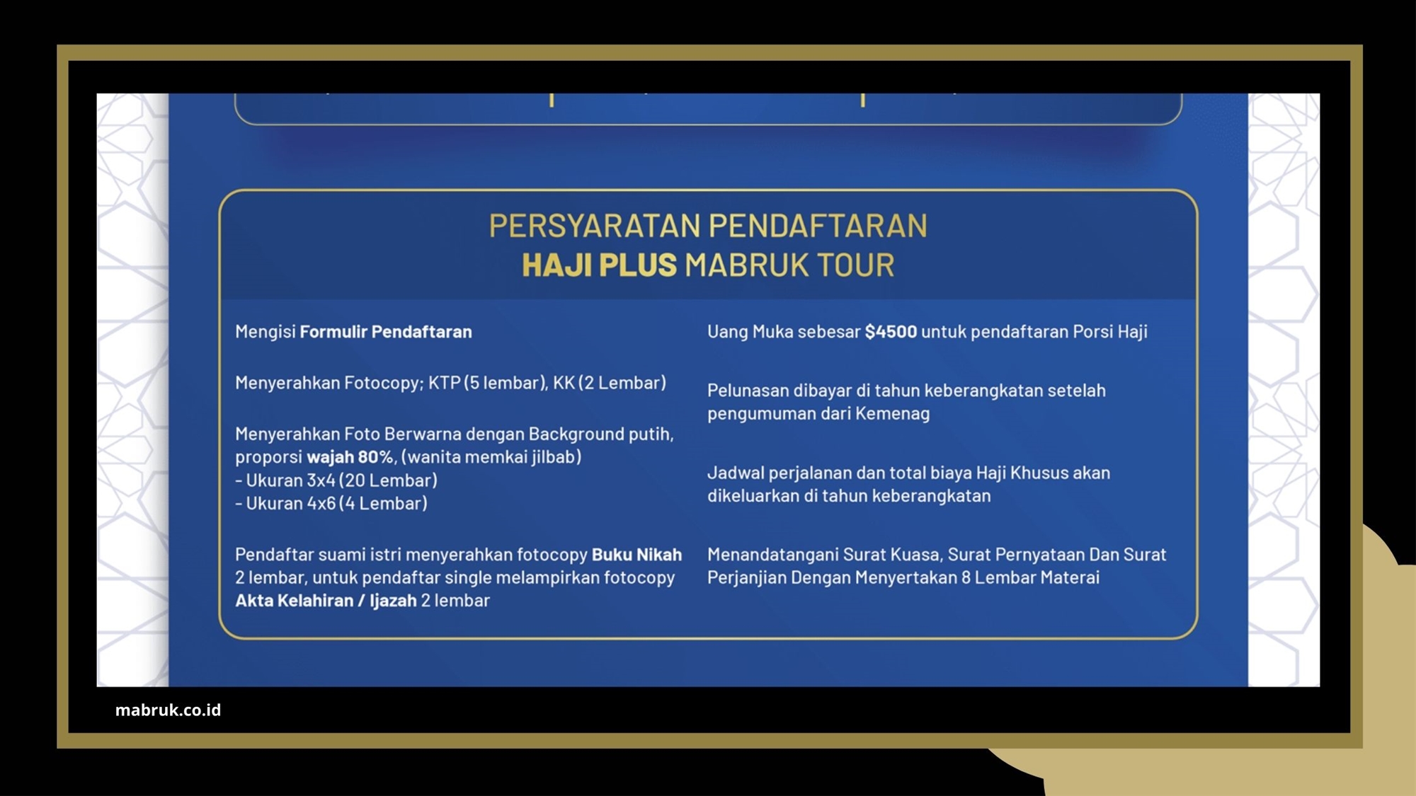 Paket Haji Furoda 2025 Terpercaya - syarat dan fasilitasnya