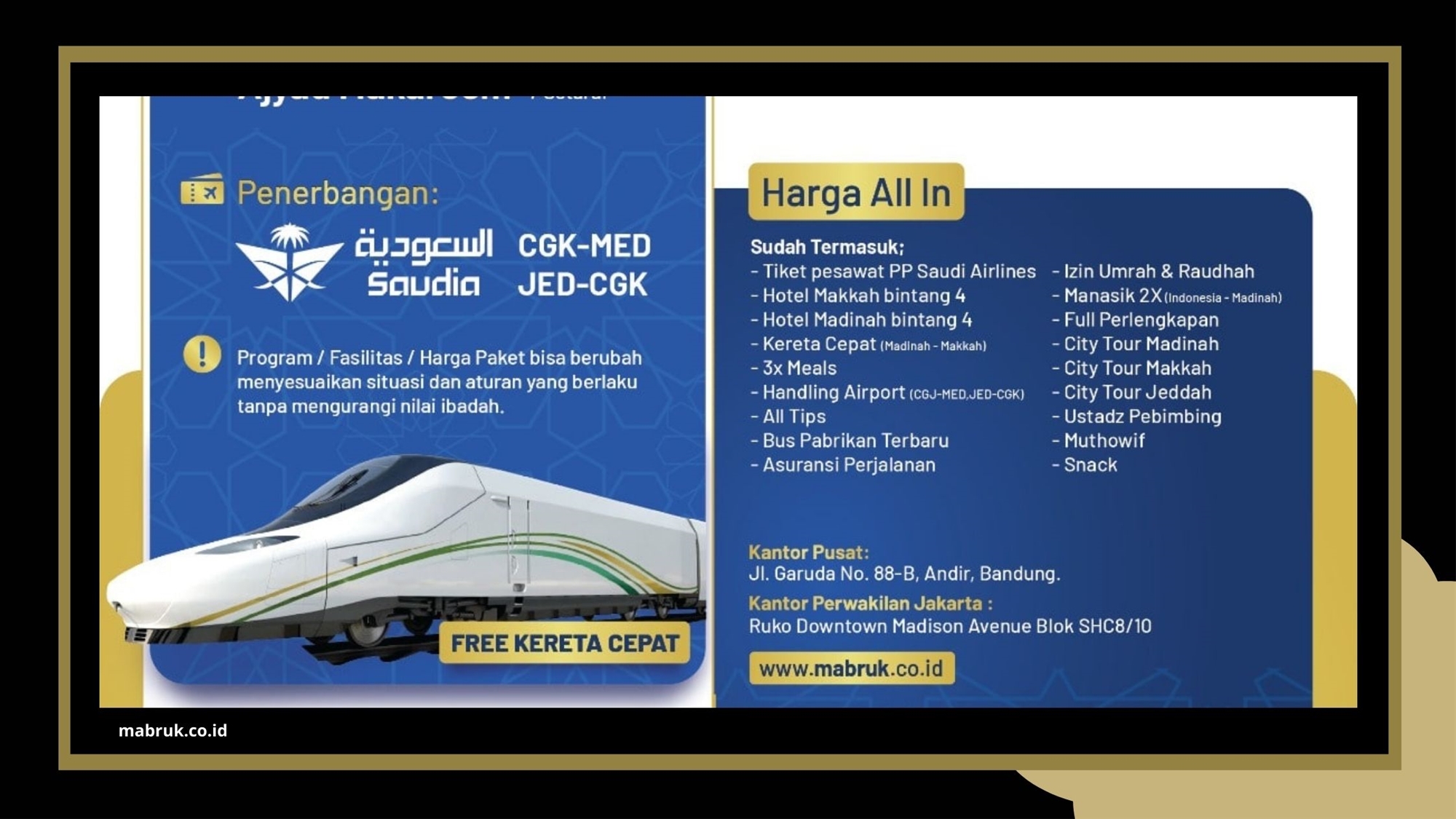 travel umroh terpercaya bandung jakarta bogor depok tangerang bekasi